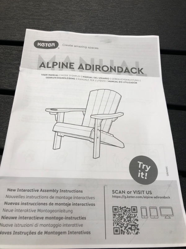 Photo 3 of Alpine Adirondack-Graphite.
