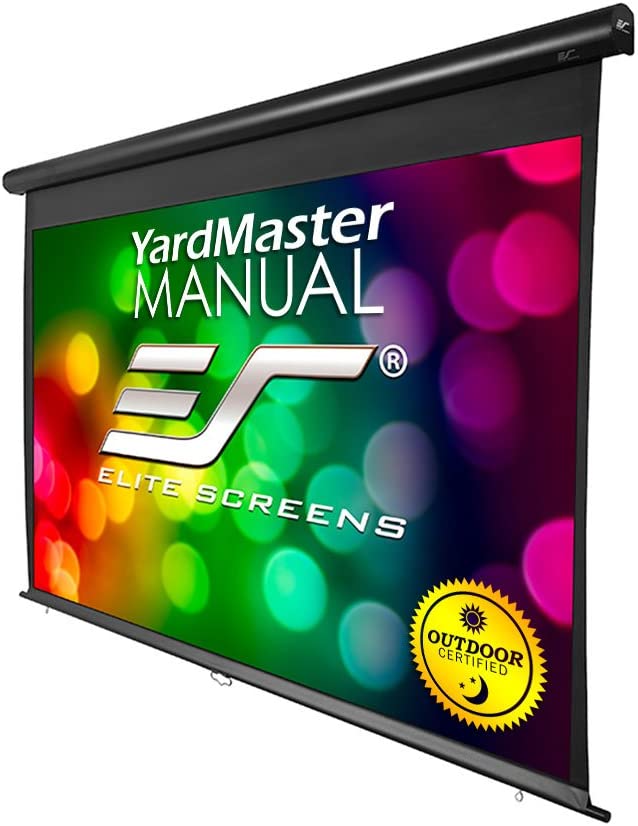 Photo 1 of Elite Screens Yard Master Manual Projector Screen, 100-inch Outdoor Rain Water Resistant 16:9, 8K 4K Ultra HD 3D Movie Theater Cinema Front Projection, OMS100HM |US Based Company 2-YEAR WARRANTY
