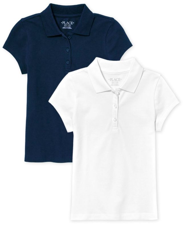 Photo 1 of Girls Uniform Pique Polo 2-Pack, (Both Size XS/TP-4)
