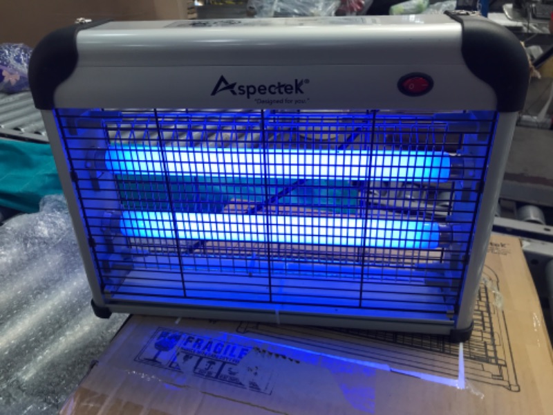 Photo 2 of ASPECTEK Powerful 20W Electronic Indoor Insect Killer, Bug Zapper, Fly Zapper, Mosquito Killer-Indoor Use Including Free 2 Pack Replacement Bulbs
