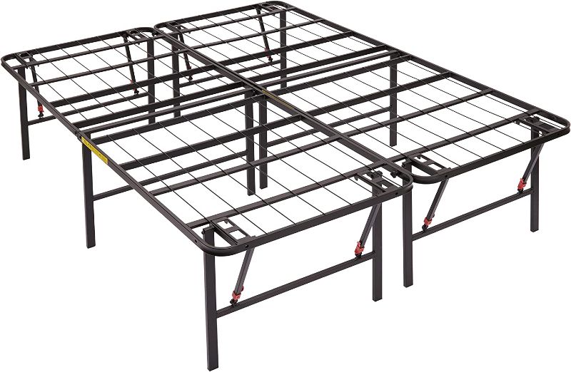 Photo 1 of Amazon Basics Foldable Metal Platform Bed Frame with Tool Free Setup, 18 Inches High, Queen, Black
80"L x 60"W x 18"H
