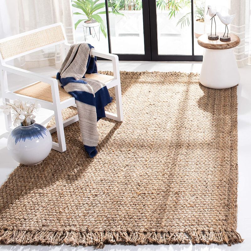 Photo 1 of  Natural Fiber Collection 7' x 9' Square Natural NF467A Handmade Tassel Premium Jute Area Rug
