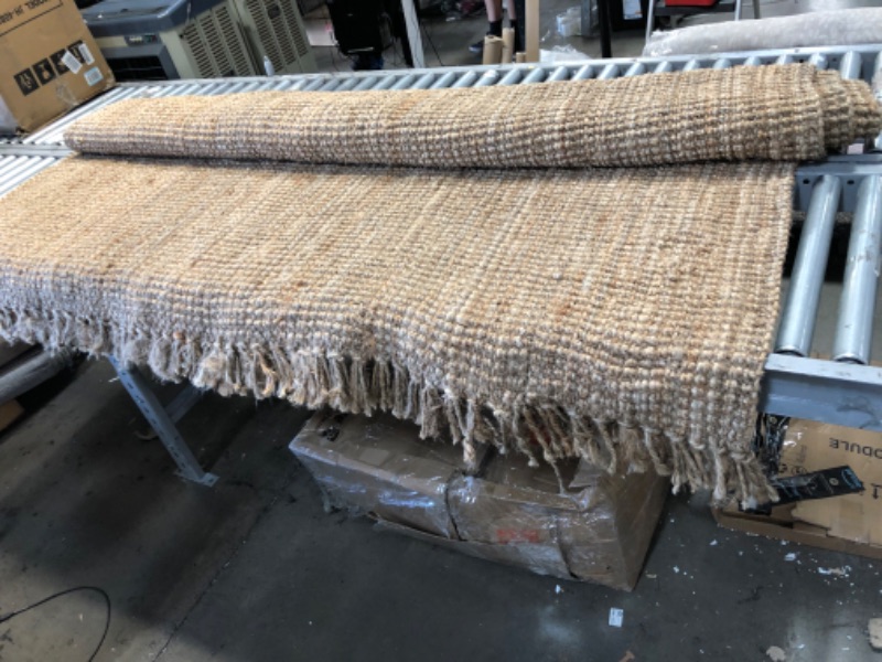 Photo 2 of  Natural Fiber Collection 7' x 9' Square Natural NF467A Handmade Tassel Premium Jute Area Rug
