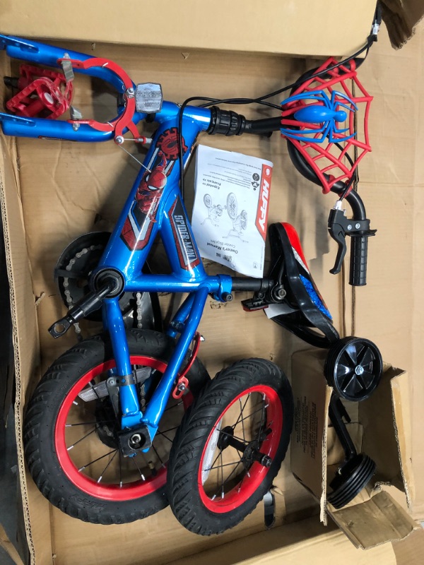 Photo 3 of Huffy 71169 Marvel Spider-Man Kid Bike Quick Connect Assembly, Blue - 16 in.
