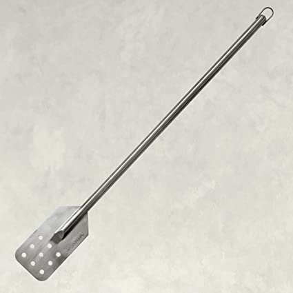 Photo 1 of Bayou Classic 1042 42-in Stainless Stir Paddle Perfect For Crawfish and Seafood Boils Durable 42-in Stainless Handle 4-in Wide Perforated Paddle
