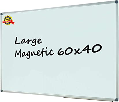 Photo 1 of Large 60" x 40" Magnetic Dry Erase White Board - Wall Mounted Whiteboard with Pen Tray, Aluminum Message Presentation Memo Board for Office & School
