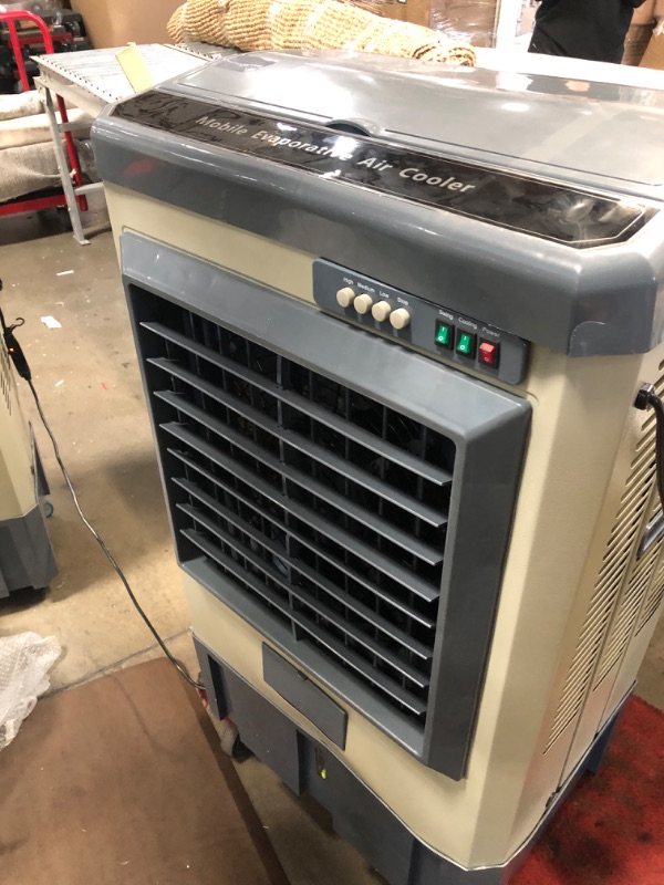 Photo 4 of ***PARTS ONLY*** Uthfy Evaporative Cooler for Outdoor Use,3531 CFM Portable Air Conditioner Swamp Cooler Cooling Fan with 3 Speeds,3 Ice Box,10.6 Gallons Water Tank, 4 Universal Wheel,for Room Garage Commercial
