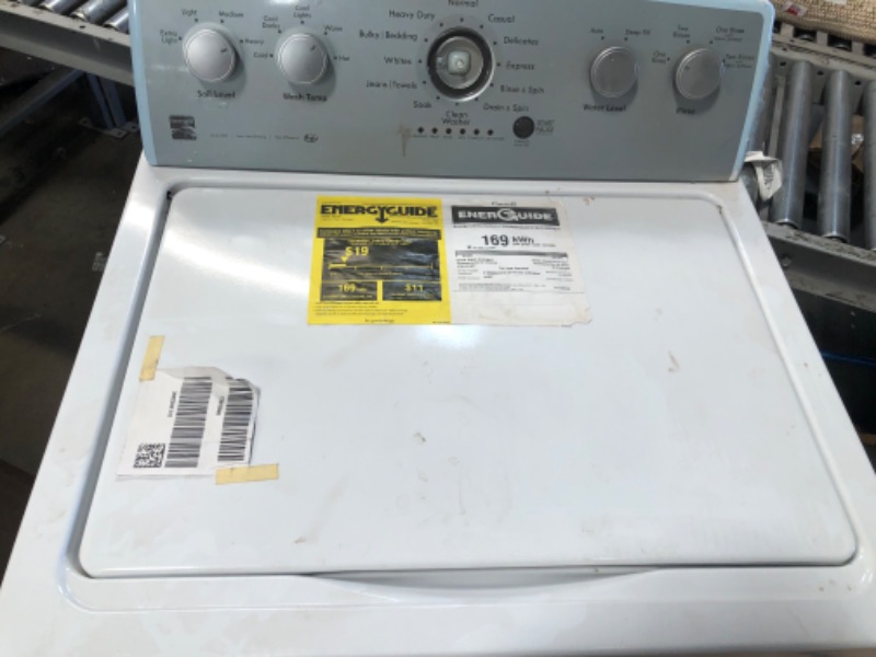 Photo 2 of **PARTS ONLY** Kenmore 28" Top-Load Washer with Triple Action Agitator and 4.2 Cubic Ft. Total Capacity, White
