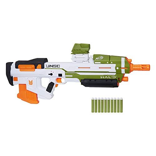 Photo 1 of ***PARTS ONLY*** NERF Halo MA40 Motorized Dart Blaster -- Includes Removable 10-Dart Clip, 10 Official Elite Darts, and Attachable Rail Riser
