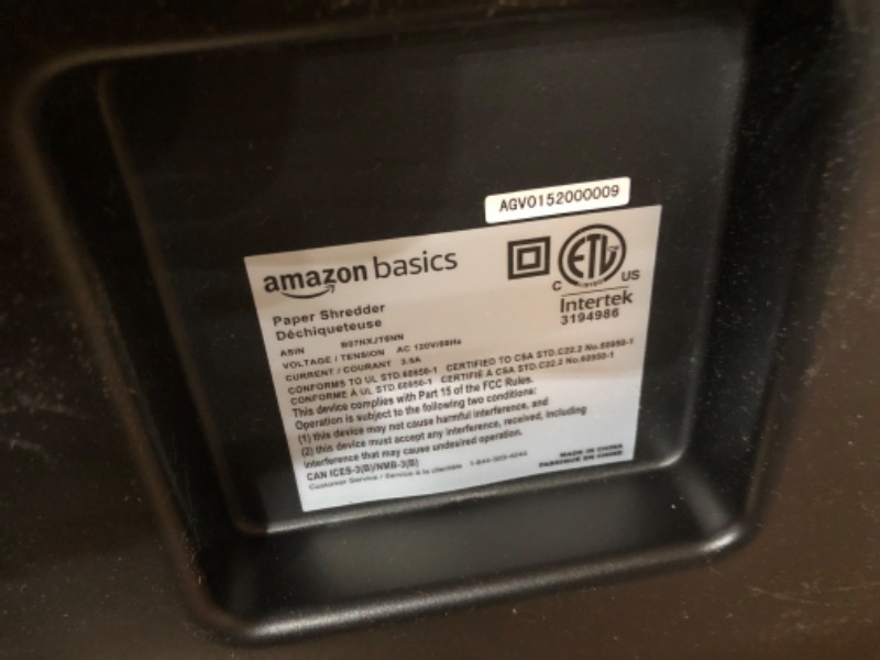 Photo 3 of Amazon Basics 150-Sheet Autofeed Micro-Cut Paper Shredder