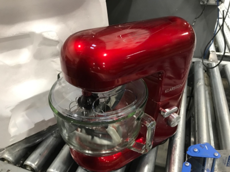 Photo 3 of Klarstein bella rossa 2g electric stand mixer 5.5qt glass bowl 6 speeds
