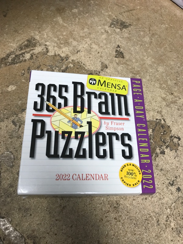 Photo 2 of 2022 Mensa 365 Brain Puzzlers Page-A-Day Calendar