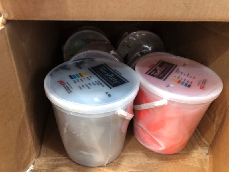 Photo 1 of CanDo TheraPutty Standard Hand Exercise Putty For Rehabilitation, Exercises, Hand Therapy, and Occupational Therapy. Use To Strengthen Hand Muscles, Improve Fine Motor Skills, And Decrease Stress 6-Piece Set 5-pound