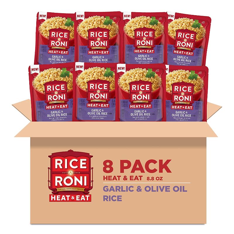 Photo 1 of 
Rice A Roni Heat & Eat Rice, Garlic & Olive Oil, (8 Pack)8.8 oz