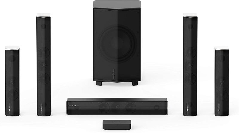 Photo 1 of **NOT FUNCTIONAL!! Enclave CineHome PRO 5.1 Wireless Home Theater Surround Sound System for TV - THX, 24 Bit Dolby Digital, DTS, and WiSA Certified - CineHub Edition - Plug and Play Home Theater
