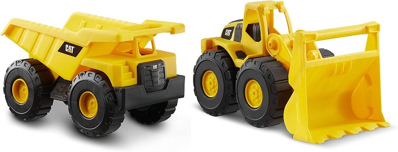 Photo 1 of Cat Construction Tough Rigs 15" Dump Truck & Loader Toys 2 Pack
