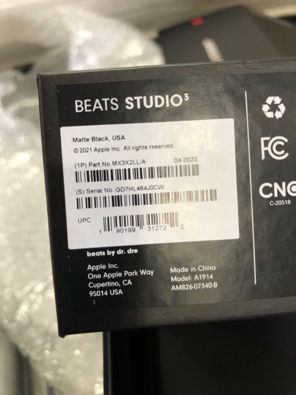 Photo 5 of Beats Studio3 Wireless Noise Cancelling Over-Ear Headphones - Apple W1 Headphone Chip, Class 1 Bluetooth, 22 Hours of Listening Time, Built-in Microphone - Matte Black (Latest Model)
