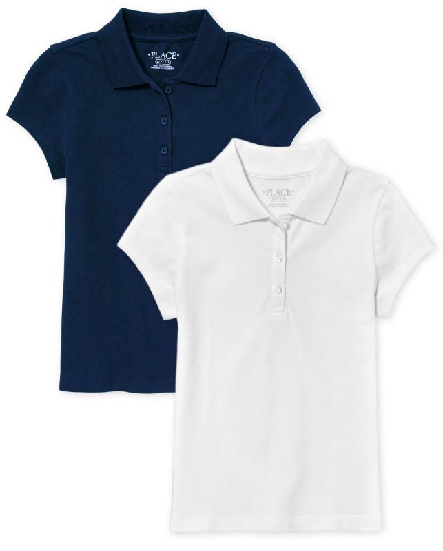 Photo 1 of Girls Uniform Pique Polo 2-Pack (5/6)
