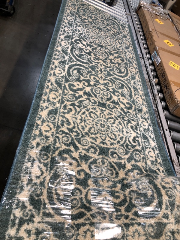 Photo 1 of 2'x5'11" runner rug turquoise floral