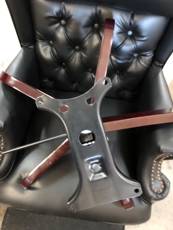 Photo 1 of Flash Furniture High Back Traditional Tufted Black Leather Executive Swivel Office Chair