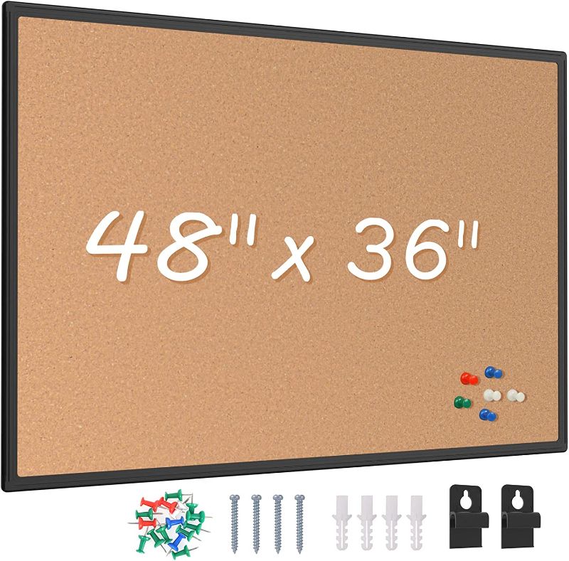 Photo 1 of  Cork Board Bulletin Board 48 x 36,