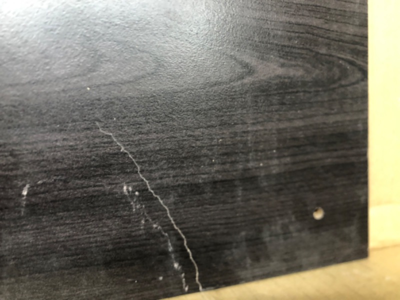 Photo 5 of FURINNO JAYA Computer Study Desk, Espresso (CORNER AND SIDE OF ONE BOARD CRACKED 