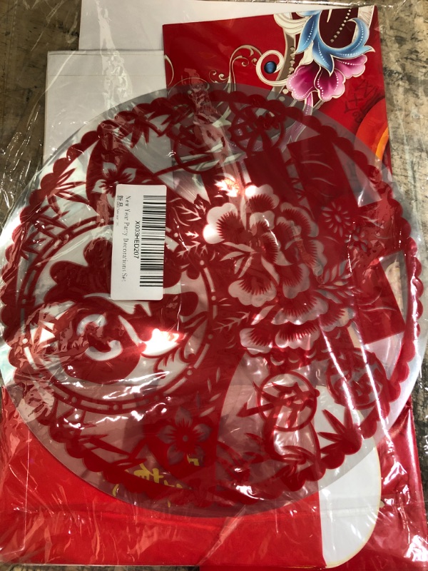 Photo 2 of Chinese New Year Decorations 2023, Chinese New Years Decorations Set, Include Decoration Set with Spring Festival Couplets, Fu Character Paper Stickers, Red Envelopes, Window Decals, for Chinese Lunar Year of Rabbit Home New Year Decor