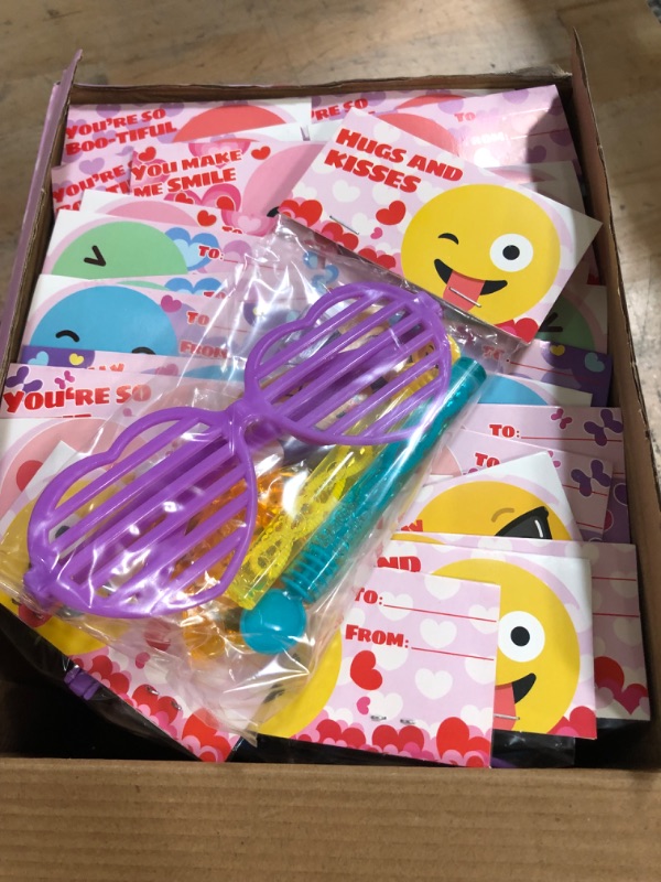 Photo 3 of 28 Pack Kids Valentines Day Gift Novelty Toy Set Includes Foam Planes,Shutter Shades,Bubble Wands,Sticky Hands,Spring Toys,for Classroom Exchange Prizes,Valentine Party Favors,Valentine‘s Gifts