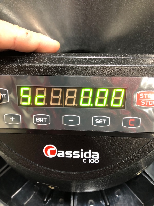 Photo 3 of Cassida C100 Electronic Coin Sorter/Counter, Countable Coins 1¢, 5¢, 10¢, 25¢, 250 Coins/min, 110 VAC & 6600 UV/MG – USA Business Grade Money Counter with UV/MG/IR Counterfeit Detection Coin Sorter + Money Counter 6600 UV/MG