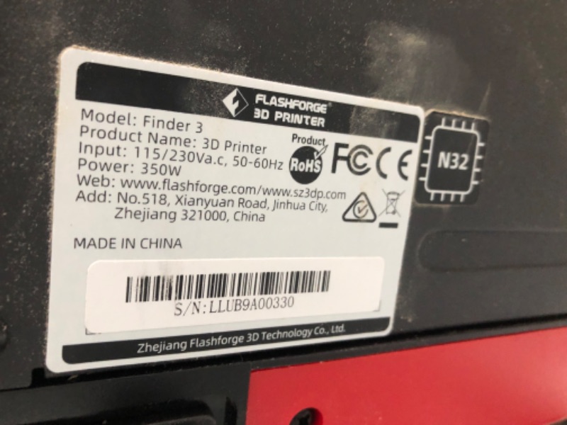 Photo 6 of MISSING SIDE WALLS**FLASHFORGE 3D Printer Finder 3 with Dual Platforms, Larger Print Size 190x195x200mm for Education and Family Use, Direct Drive Extruder Works with ABS/Hips/PETG/TPU/PLA PRO Filaments Rose Red