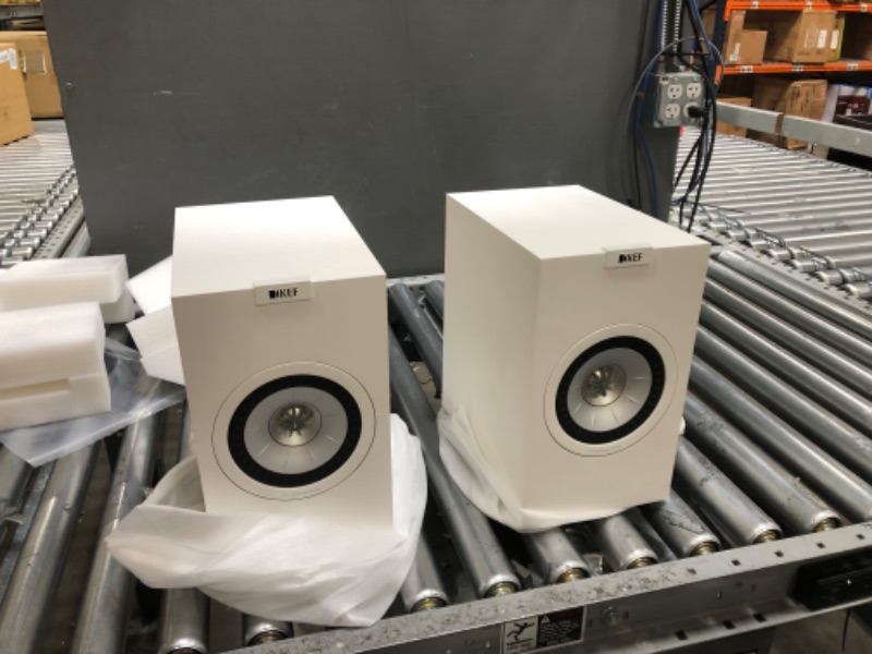 Photo 3 of COSMETIC DAMAGE MAY BE WASHABLE**KEF Q150 Bookshelf Speakers (Pair, White)