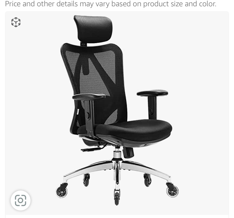 Photo 1 of XUER Ergonomic Office Chair, Mesh Computer Desk Chair with Adjustable Sponge Lumbar Support, Thic