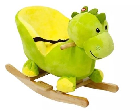 Photo 1 of  Baby Kids Toy Plush Rocking Horse Little Dinosaur Riding Rocker Gift