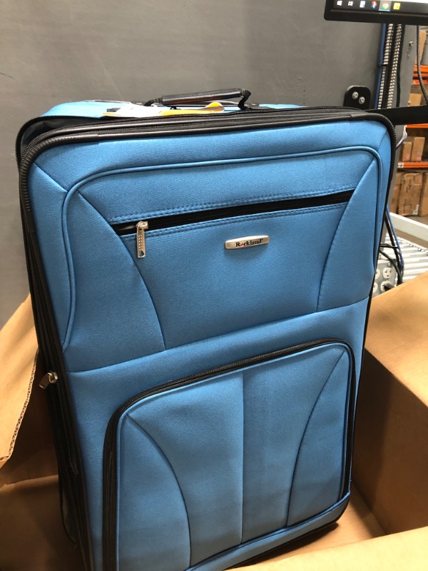 Photo 2 of 
Rockland Journey Softside Upright Luggage Set, Expandable, Turquois, 4-Piece (14/19/24/28)