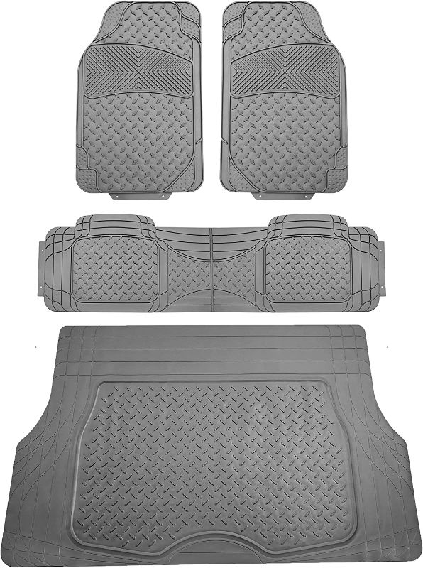 Photo 1 of 
BLACK**FH Group Semi-Custom Liners Trimmable All Weather Full Set Car Floor Mats with Premium Trimmable All Season Cargo Liner - Universal Fit for Cars Trucks 