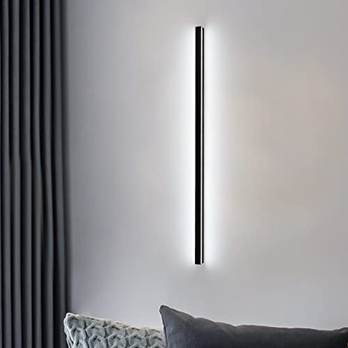 Photo 1 of Ozarke Minimalist Creative Long Wall Lamp Modern LED Background Wall Lamp Living Room Bedside Aluminum Wall Light Ligting Sconce (40 inches with Plug)
