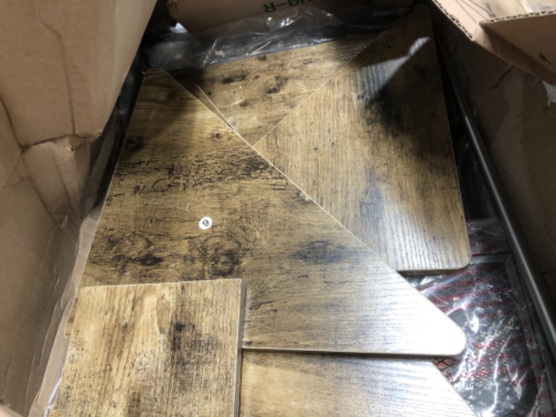 Photo 1 of VECELO Corner Table for Small Spaces, Multipurpose Storage Cabinet Shelf Organizer with Flip Door in Living Room/Bedroom/Kitchen, Grey 3 Tier Grey