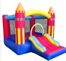 Photo 1 of Blower Works***Bountech Backyard Kids Colorful Castle Inflatable Bounce House with Slide