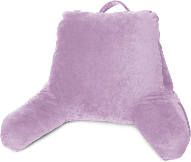 Photo 1 of 
Nestl Reading Pillow Adult, Back Pillow for Sitting in Bed - Shredded Memory Foam Reading & Bed Rest Pillow with Arms and Pockets - Bed Pillows...
Size:Light Purple
Color:Medium