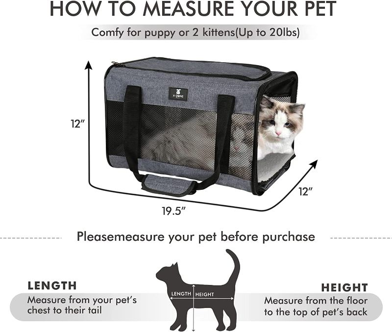 Photo 1 of 
X-ZONE PET Cat Carrier Dog Carrier Pet Carrier for Small Medium Cats Dogs Puppies of 15 Lbs,Airline Approved Soft Sided Pet Travel Carrier,Dog Carriers for...
Size:blue
Color:Large