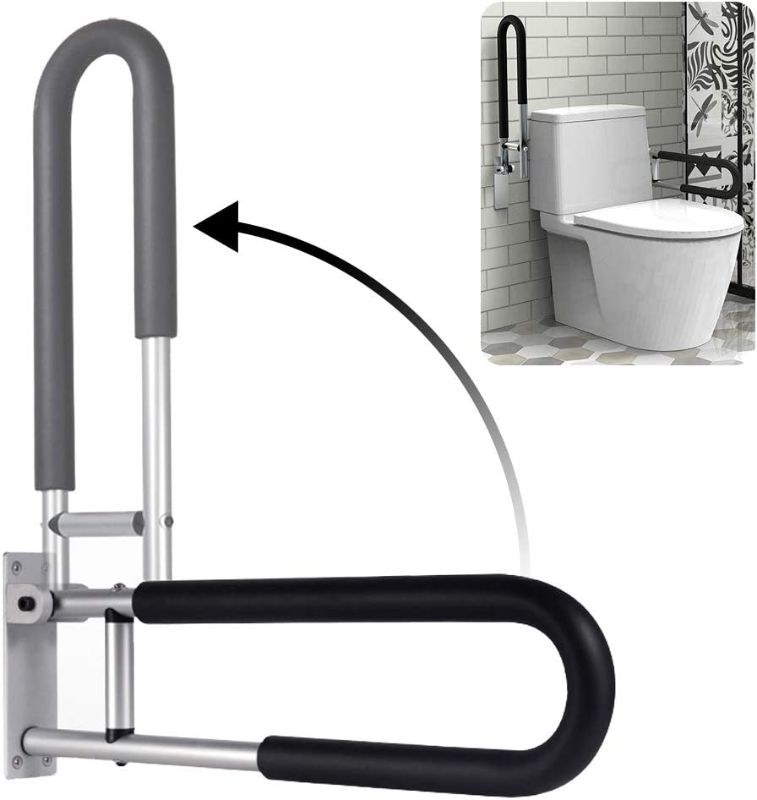 Photo 1 of  Grab Bars Rails30inch  Inch Toilet Handrails Bathroom Safety Bar Hand Support Rail Handicapped Handrail Accessories for Seniors Elderly Disabled Mounted Bath Grips