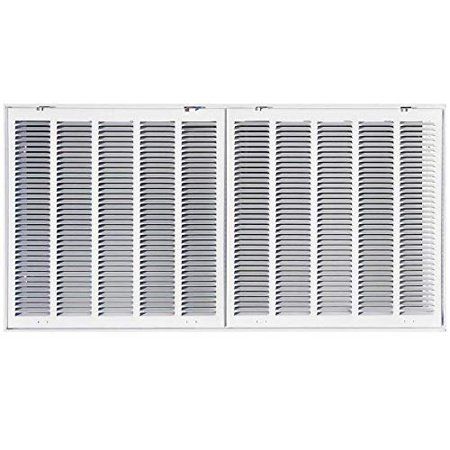 Photo 1 of 40"w X 20"h Steel Return Air Grilles - Sidewall and Ceiling - HVAC Duct Cover - White [Outer Dimensions: 41.75"w X 21.75"h]
