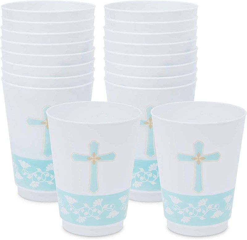 Photo 1 of 16 oz Baptism Tumbler Cups, First Communion Decorations, Party Supplies (16 Pack)

Inspirational Cheer Up Gifts Sign for Women Men? 4"×4" Ceramic Positive Plaque Office Farewell Gifts for Women? Positive Desk Decorations for Women Office

