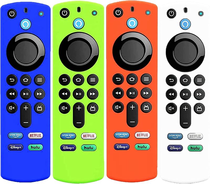 Photo 1 of 4 Pack Silicone Case for Fire TV Stick 3rd Gen Remote 2021, KTMEWAS Protective Cover for Fire Stick 4k Voice Remote Control Silicone Case Cover Sleeve - Dark Blue Green Orange White

2pck