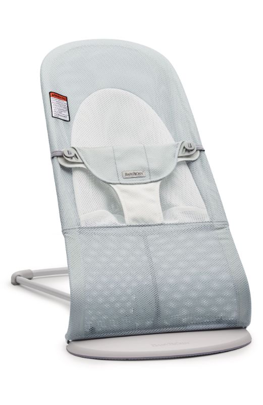 Photo 1 of BabyBjörn Bouncer Balance Convertible Mesh Baby Bouncer in Silver/White at Nordstrom
