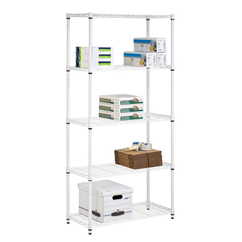 Photo 1 of 5-Tier Storage Shelves 36"L X 14"W X 72"H - White
