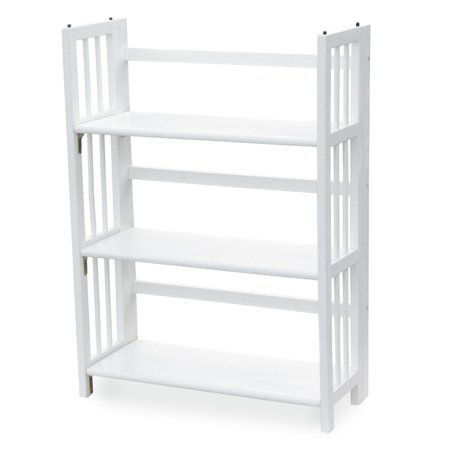 Photo 1 of 330-21 27.5" 3-Shelf Folding Stackable Bookcase in
Dimensions: 30.00 in (L) x 41.50 in (W) x 3.50 in (H)
