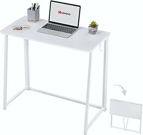 Photo 1 of ***PARTS ONLY*** WOHOMO Small Foldable Computer Desk Writing Study Desk Easy Assembly Space-Saving Foldable Laptop Table Writing Workstation for Home Office, White
