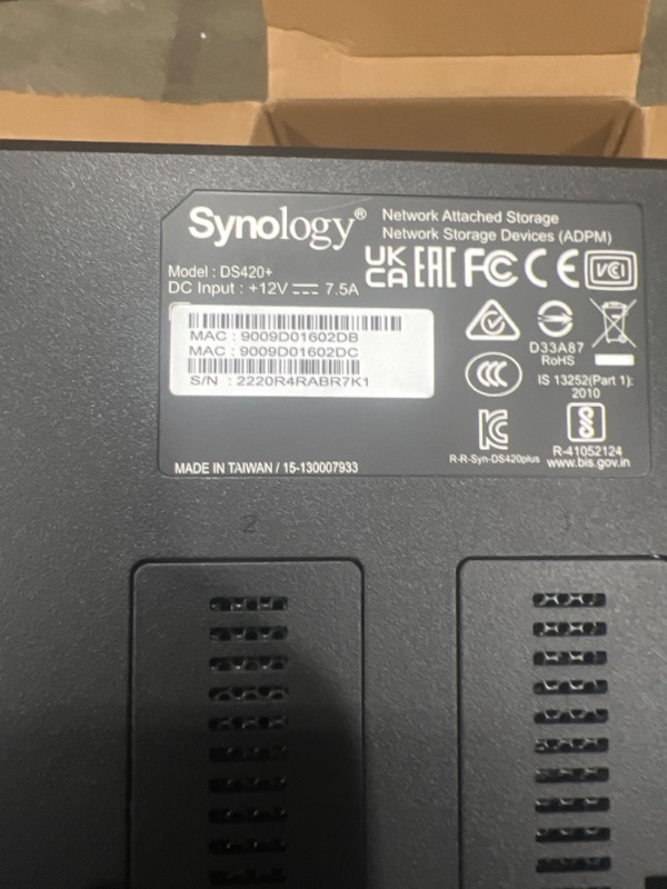 Photo 8 of Synology 4 Bay NAS DiskStation + (Diskless)