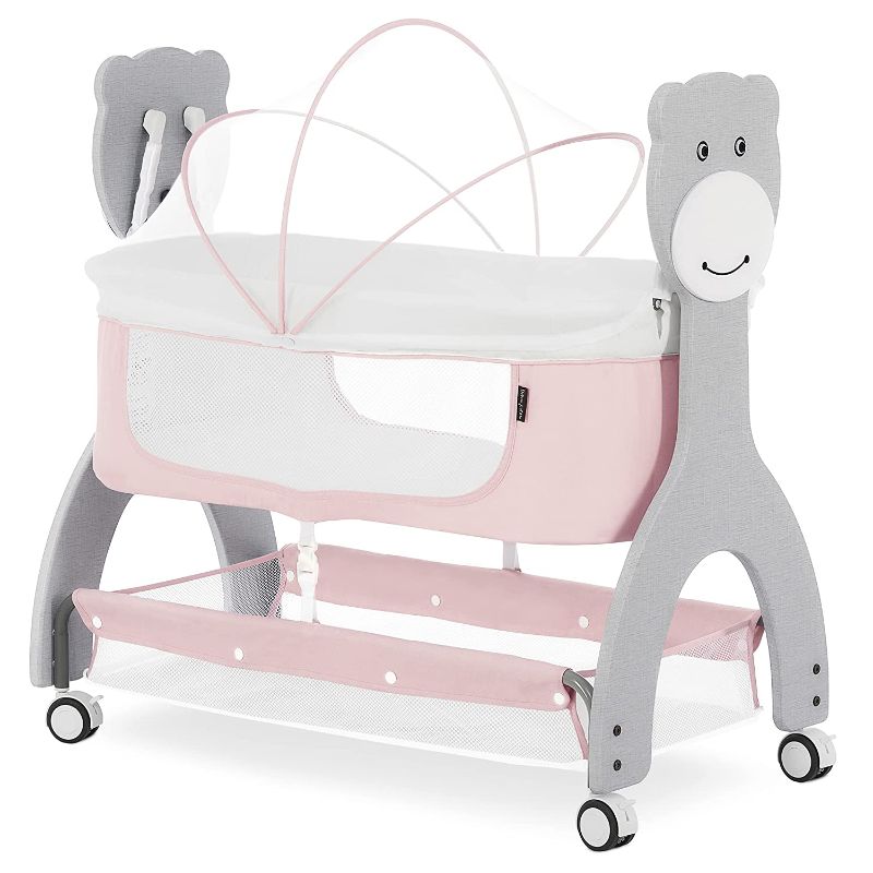 Photo 1 of Dream on Me Cub Portable Bassinet in Pink
